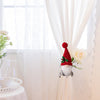 Curtain Tieback Red Knitted Gnome Doll Faceless Christmas Decoration Door Curtain Rope Festive Home Office Window Decor