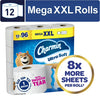 Charmin Toilet Paper Ultra Soft, 12 Mega XXL Rolls, 2-Ply Bath Tissue