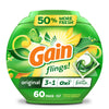 Gain Flings 3-in-1 Oxi Boost and Febreze Laundry Detergent Pacs, Original Scent, 60 Count