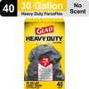 Glad ForceFlex Heavy Duty Large Drawstring Trash Bags, Hold 80+ Pounds, 30 Gallon, 40 Count