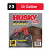 Husky 30 Gallon Large Drawstring Trash Bags, 80 Bags