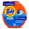 Tide PODS Liquid Laundry Detergent Pacs, Original Scent, 76 Count