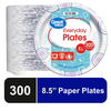 Great Value Disposable Paper Plates, 8.5", 300 Count