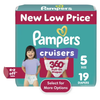 Pampers Cruisers 360 Baby Diapers Size 5, 19 Count