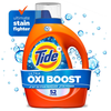 Tide Ultra Oxi Boost Liquid Laundry Detergent, Advanced Stain Remover, 73 fl oz, 52 Loads