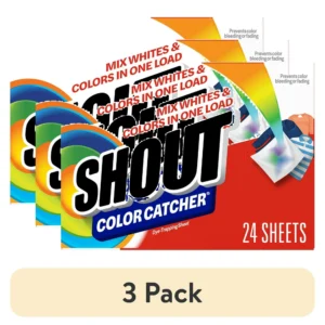 (3 pack) Shout Color Catcher, Laundry Dye-Trapping Sheets, 24 Sheets