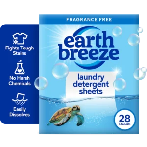 Earth Breeze Laundry Detergent Sheets, Fragrance-Free, Eco Friendly, 14 Count, 28 Loads